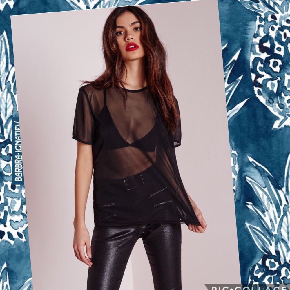 Black Victoria Secret Mesh Top